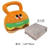 Cartoon cute throw pillow blanket two-in-one, Kangle House animal flannel car air conditioner midday rest blanket, order only Specification image